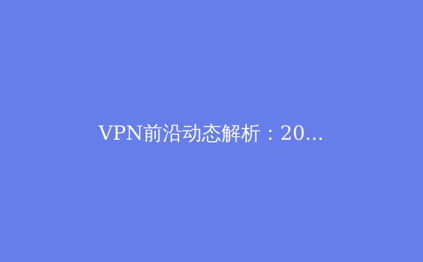 VPN前沿动态解析：2024年网络安全与数字自由的博弈 - 2