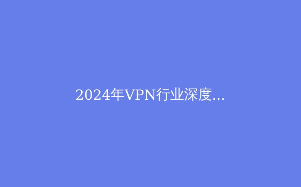 2024年VPN行业深度解析：技术演进、安全隐忧与合规选择 - 3